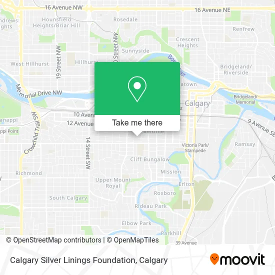 Calgary Silver Linings Foundation map