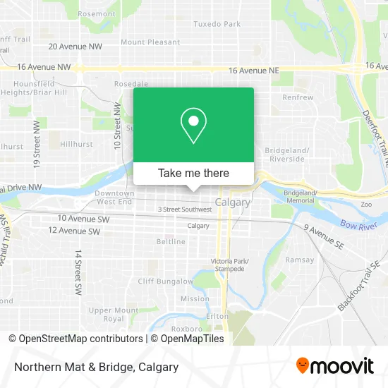 Northern Mat & Bridge map