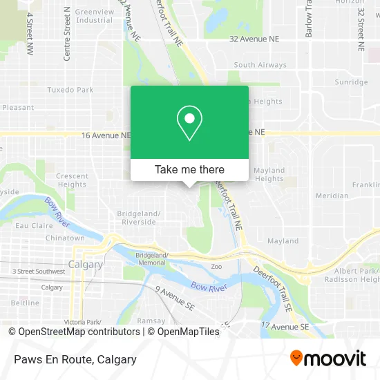 Paws En Route map