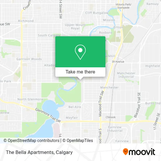 The Bella Apartments map