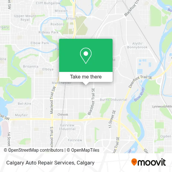 Calgary Auto Repair Services map