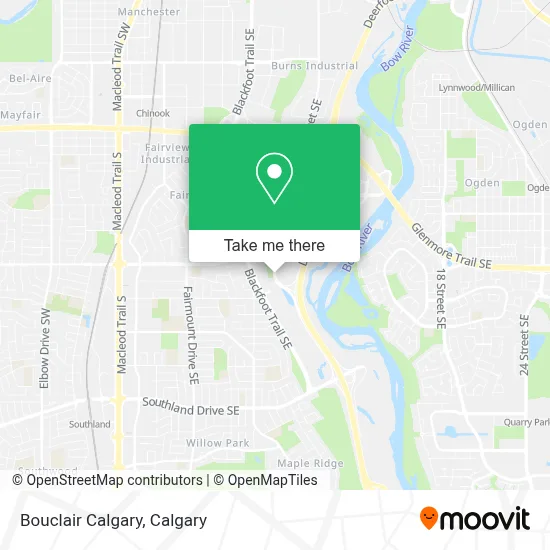 Bouclair Calgary map