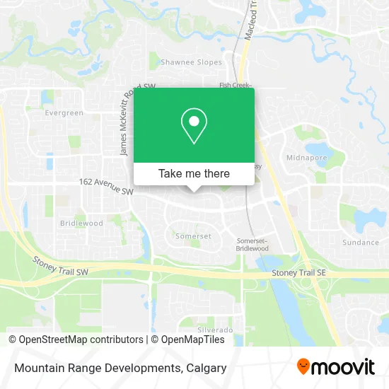Mountain Range Developments map