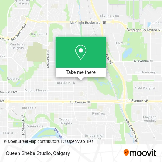 Queen Sheba Studio map