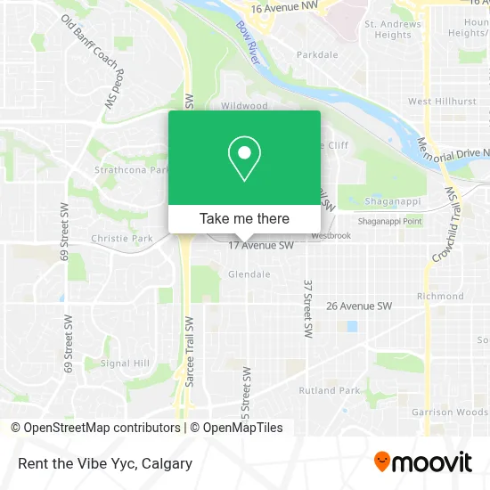 Rent the Vibe Yyc map