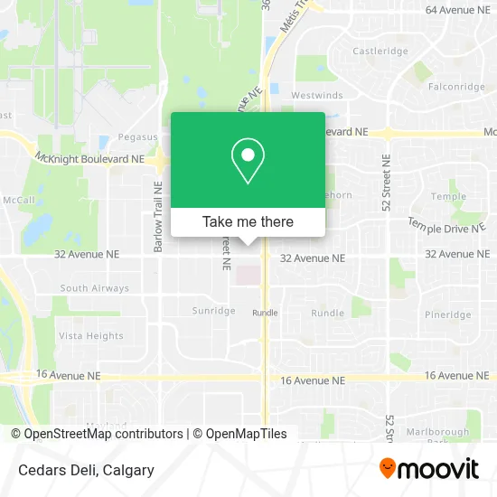 Cedars Deli map