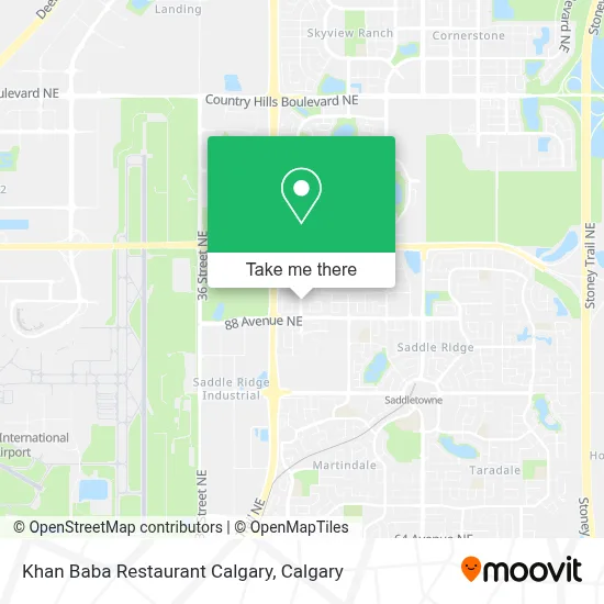 Khan Baba Restaurant Calgary map