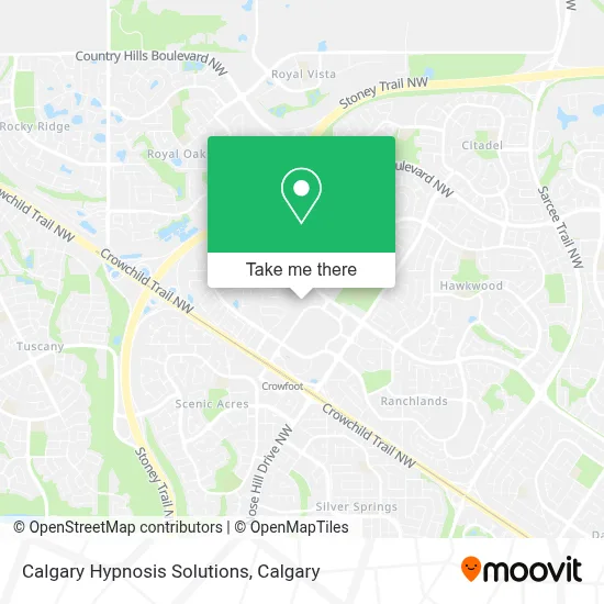 Calgary Hypnosis Solutions map