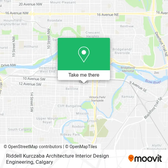 Riddell Kurczaba Architecture Interior Design Engineering map