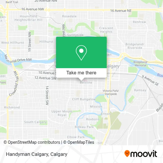 Handyman Calgary map
