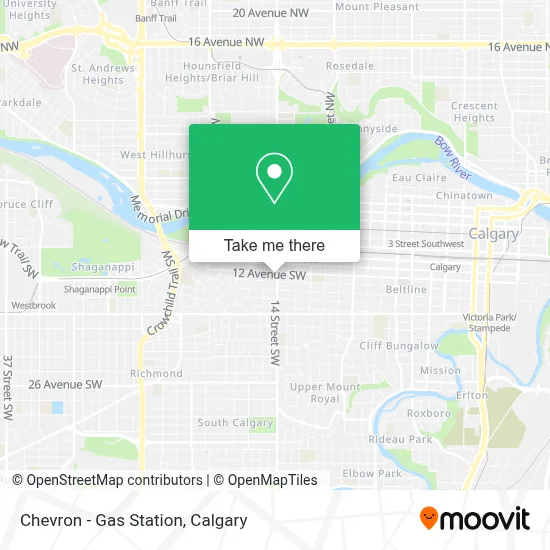 Chevron - Gas Station map