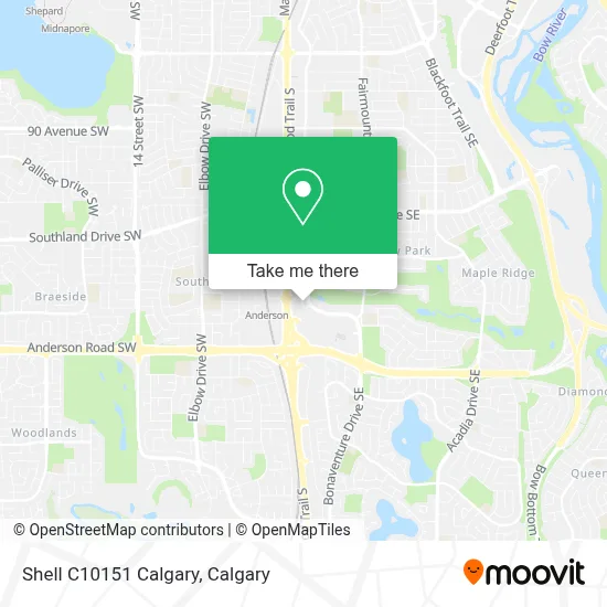 Shell C10151 Calgary map