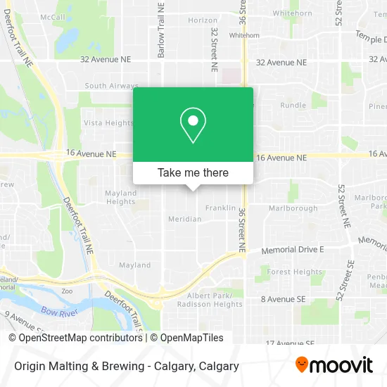 Origin Malting & Brewing - Calgary map