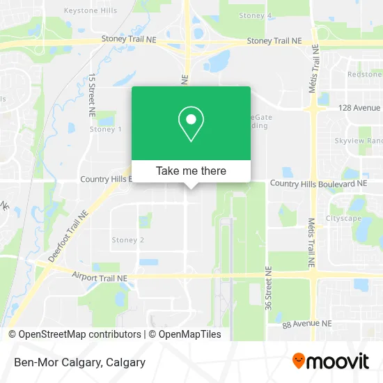 Ben-Mor Calgary map