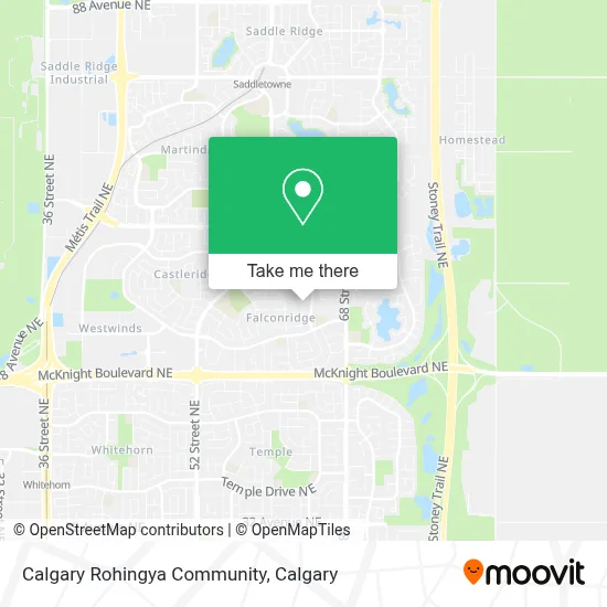 Calgary Rohingya Community map