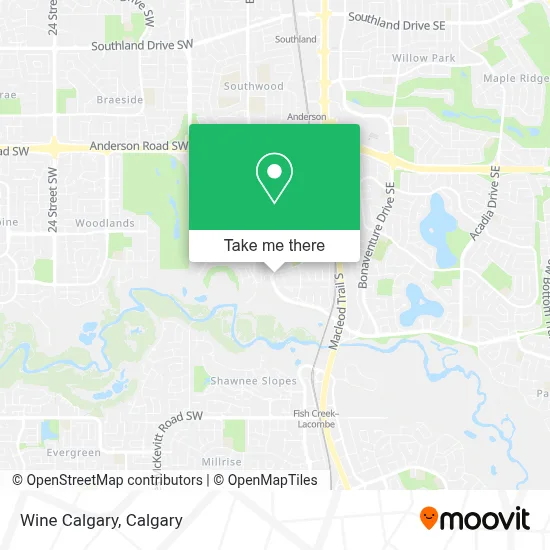 Wine Calgary map
