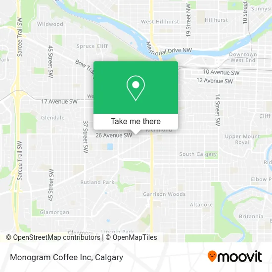 Monogram Coffee Inc map