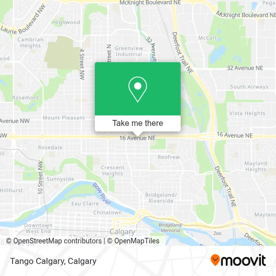 Tango Calgary map