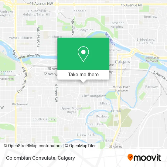 Colombian Consulate map