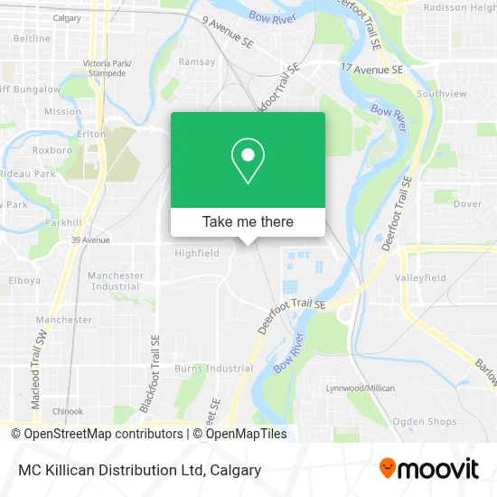 MC Killican Distribution Ltd map