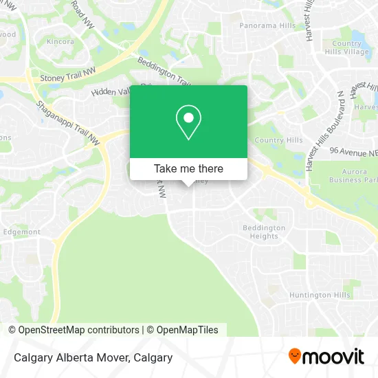 Calgary Alberta Mover map