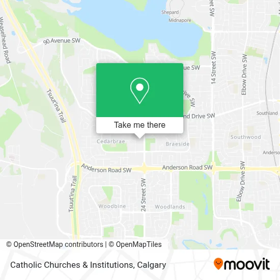 Catholic Churches & Institutions map
