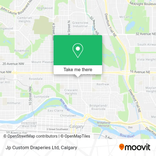 Jp Custom Draperies Ltd map