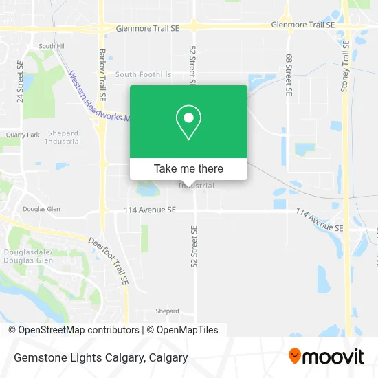 Gemstone Lights Calgary map