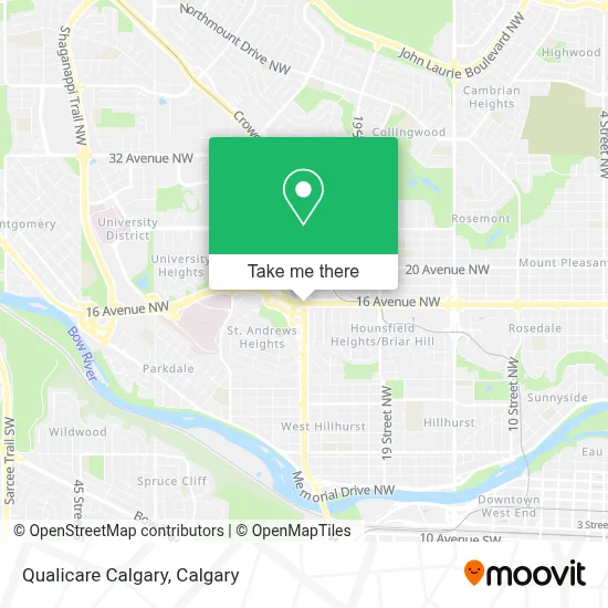 Qualicare Calgary map