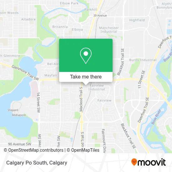 Calgary Po South map