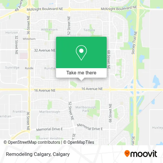 Remodeling Calgary map