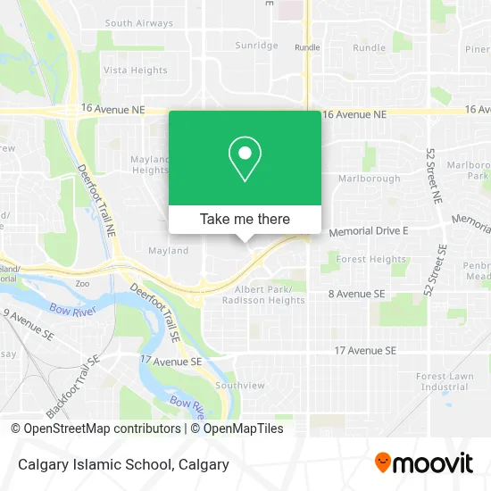 Calgary Islamic School map