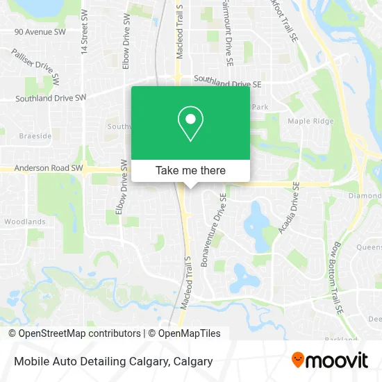 Mobile Auto Detailing Calgary map