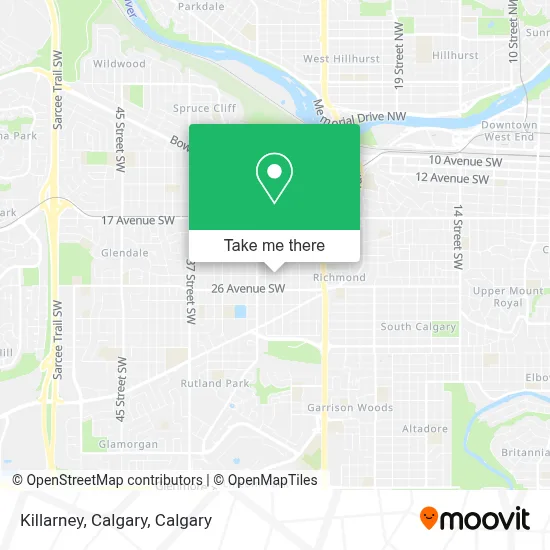 Killarney, Calgary map