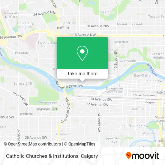 Catholic Churches & Institutions map