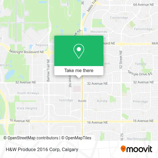 H&W Produce 2016 Corp map