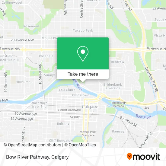 Bow River Pathway map