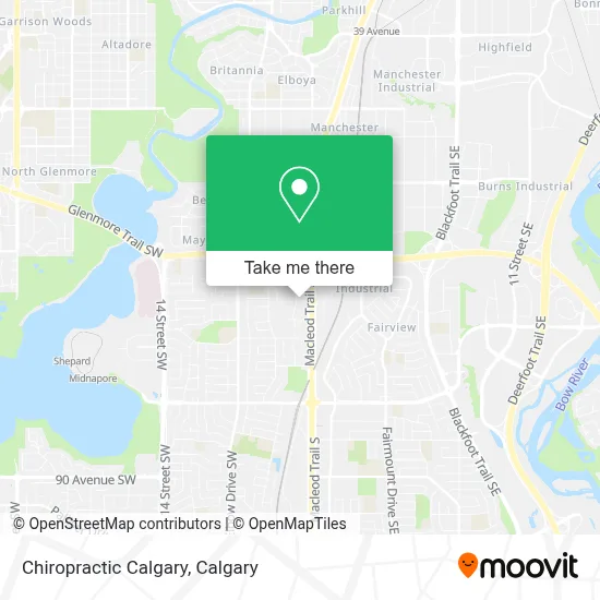 Chiropractic Calgary map