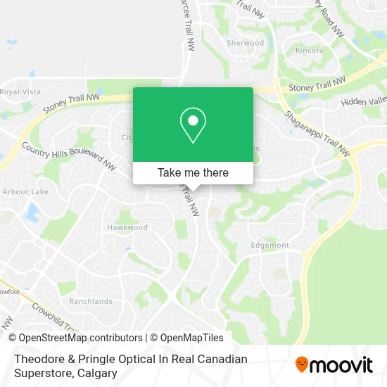 Theodore & Pringle Optical In Real Canadian Superstore map