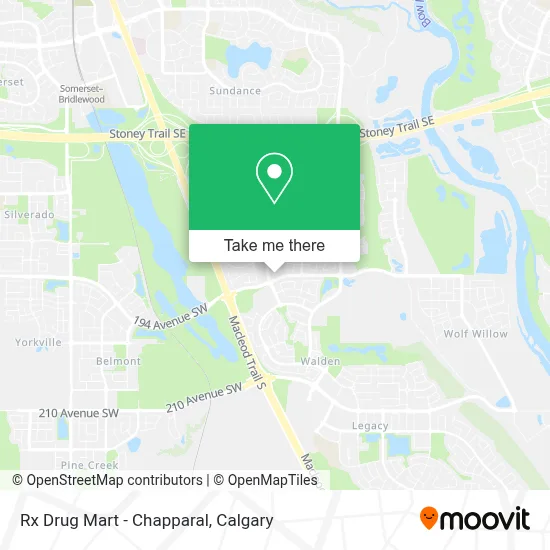 Rx Drug Mart - Chapparal map