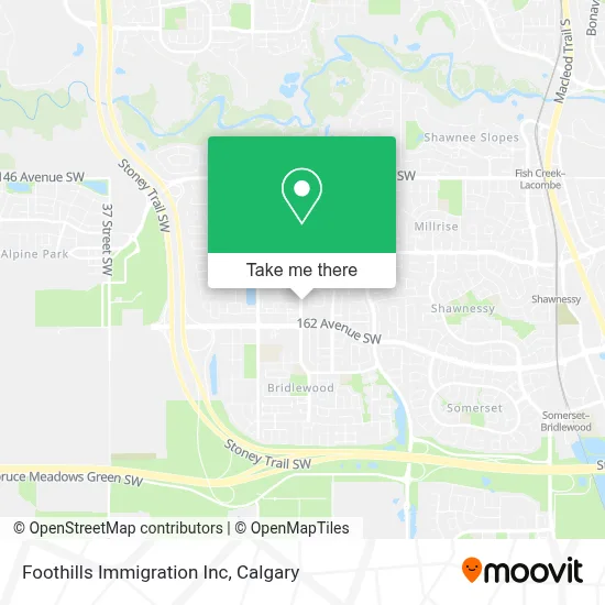 Foothills Immigration Inc map