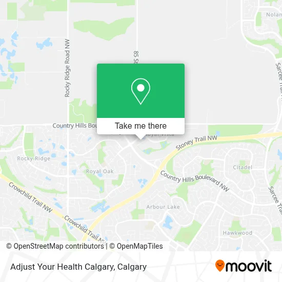 Adjust Your Health Calgary map