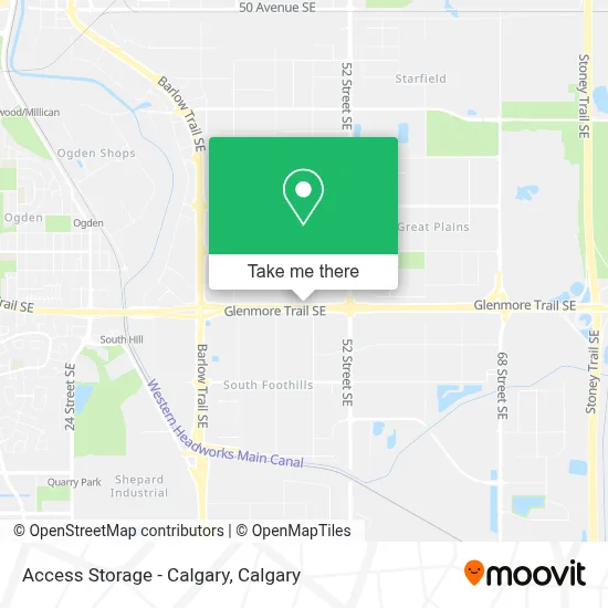 Access Storage - Calgary map
