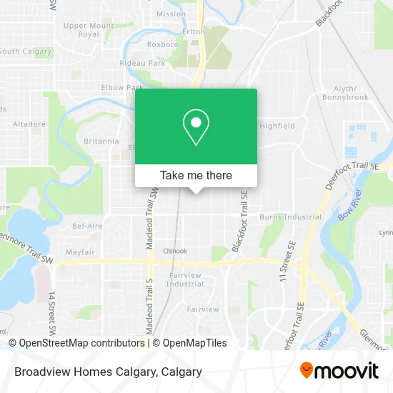 Broadview Homes Calgary map