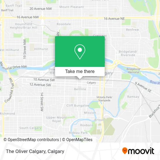 The Oliver Calgary map