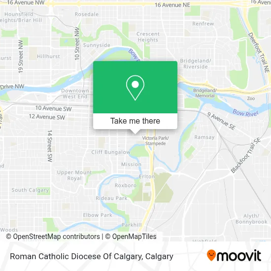 Roman Catholic Diocese Of Calgary map