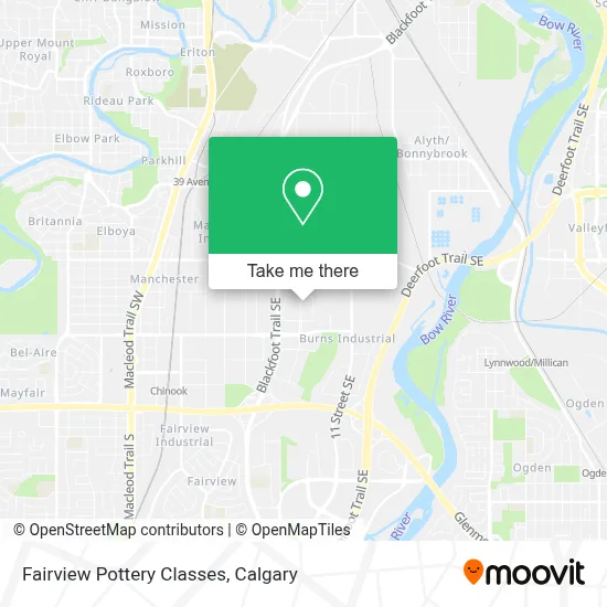 Fairview Pottery Classes map