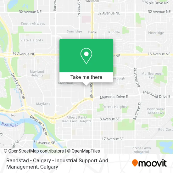 Randstad - Calgary - Industrial Support And Management map