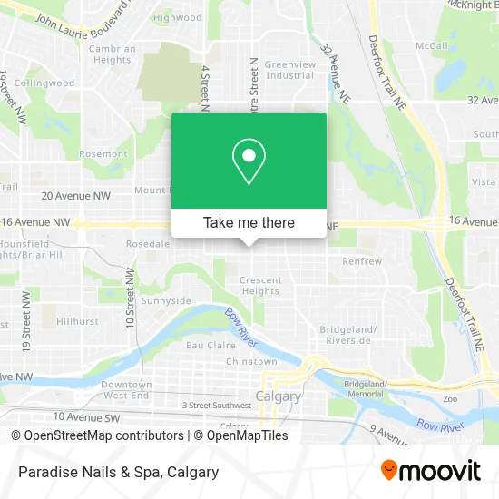 Paradise Nails & Spa map