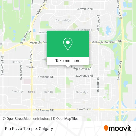Rio Pizza Temple map